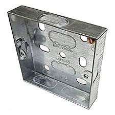 16mm Metal Pattress Back Box Single 1 Gang Flush Wall Socket Smooth Entry Points 16mm Metal Pattress Back Box Single 1 Gang Flush Wall Socket Smooth Entry Points